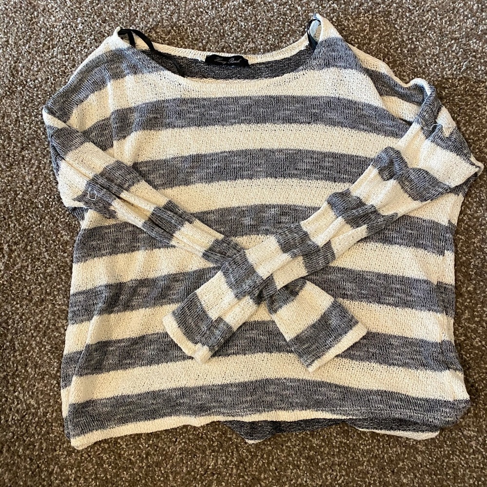 Striped Long-Sleeve Sweater